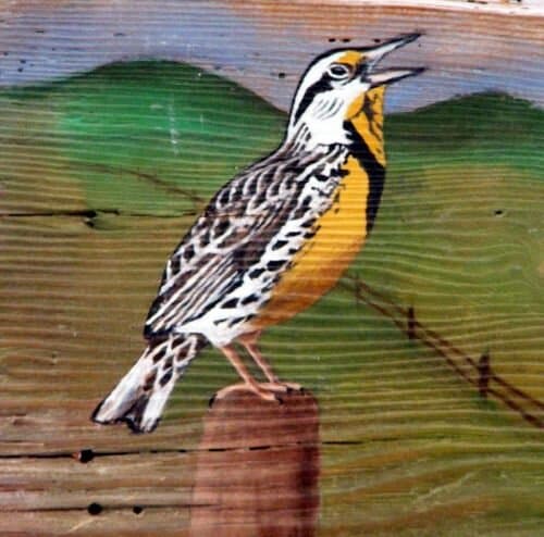 Photo of a bird wood painting